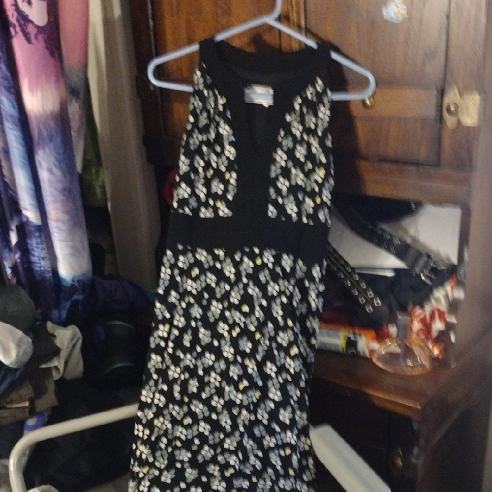 Eliza J Black and White Halter Sundress